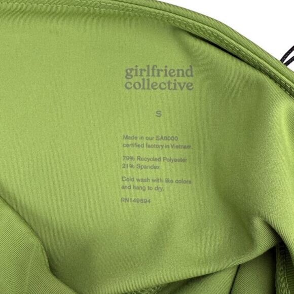 NWT GIRLFRIEND COLLECTIVE High Rise Pocket Bike Short in Mantis Sz Small - Picture 4 of 6